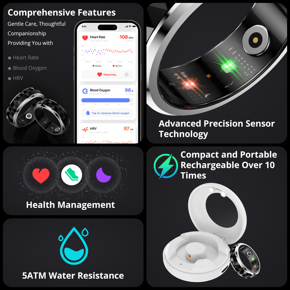 2024 COLMI R11 Smart Ring, Fid - Daith Heart Ring review and price