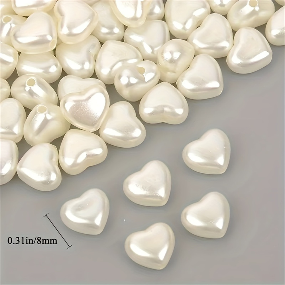 8mm 50pcs white acrylic heart- - Daith Heart Ring review and price
