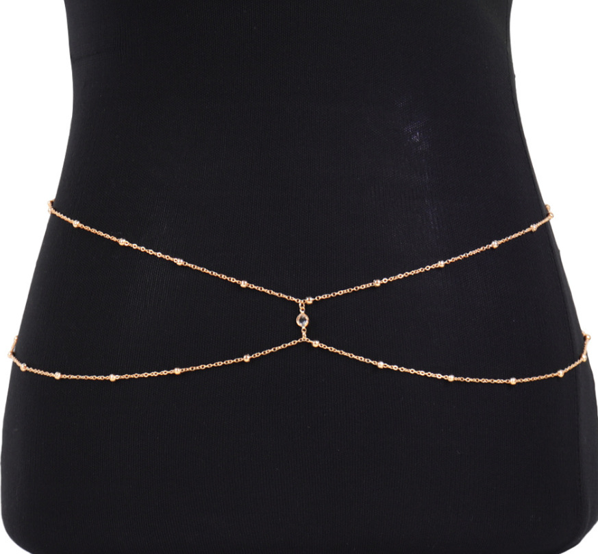 Clear Rhinestone Beaded Belly  - Body Jewelry By The Chain Gang review and price