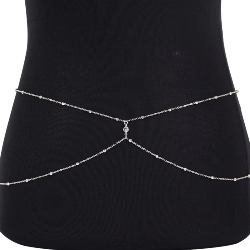 Clear Rhinestone Beaded Belly  - Body Jewelry By The Chain Gang review and price