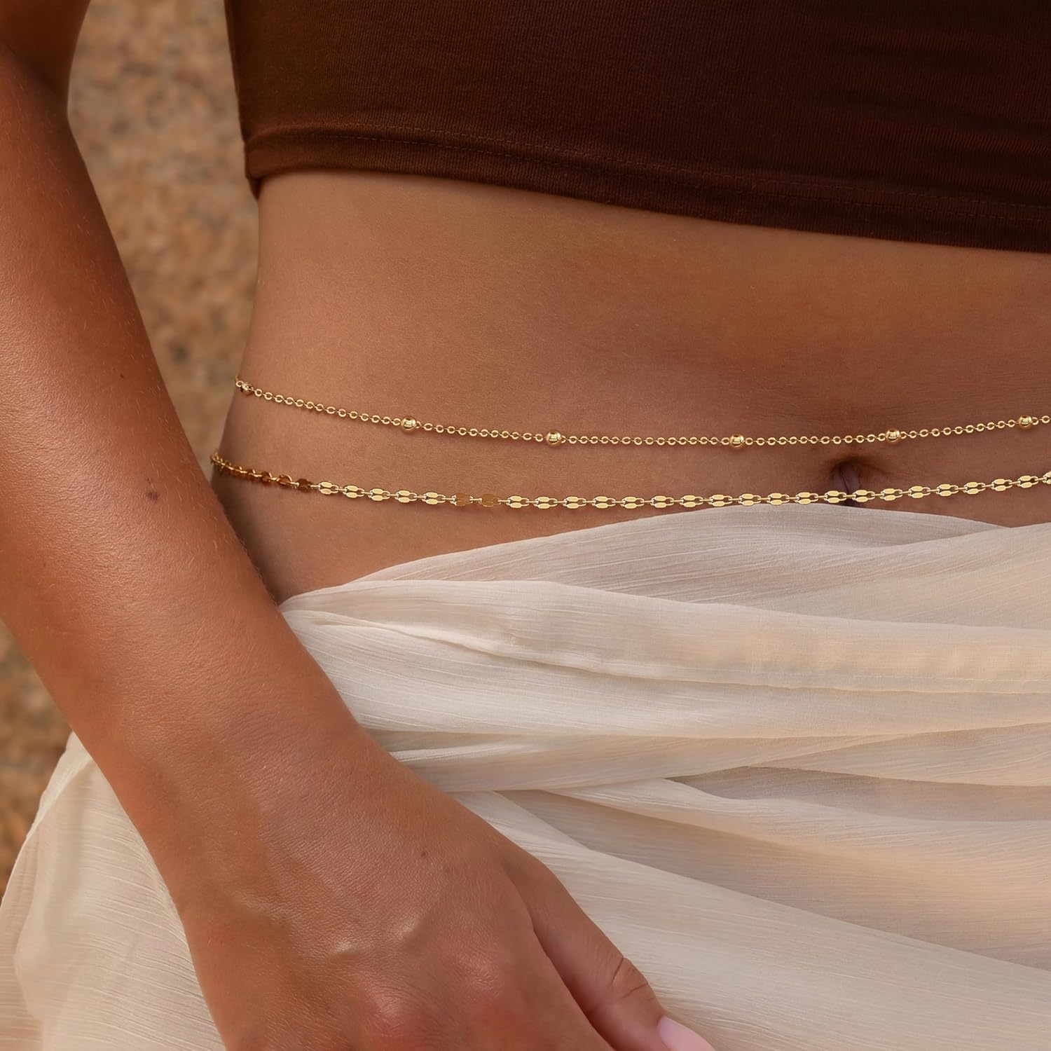 14K Gold Plated Waist Chain Wo - Body Jewelry By The Chain Gang review and price